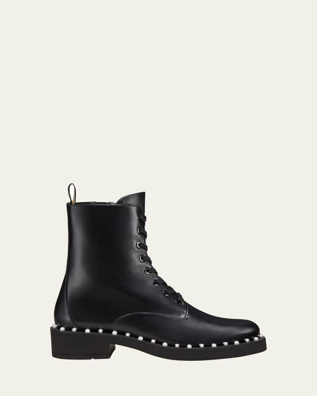 Reverie Leather Lace-Up Booties